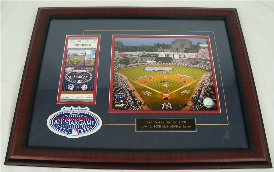 New York Yankees 2008 All Star Game Display w/Ticket & Patch