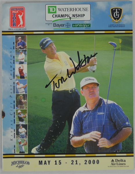 Tom Watson Autographed Golf Program