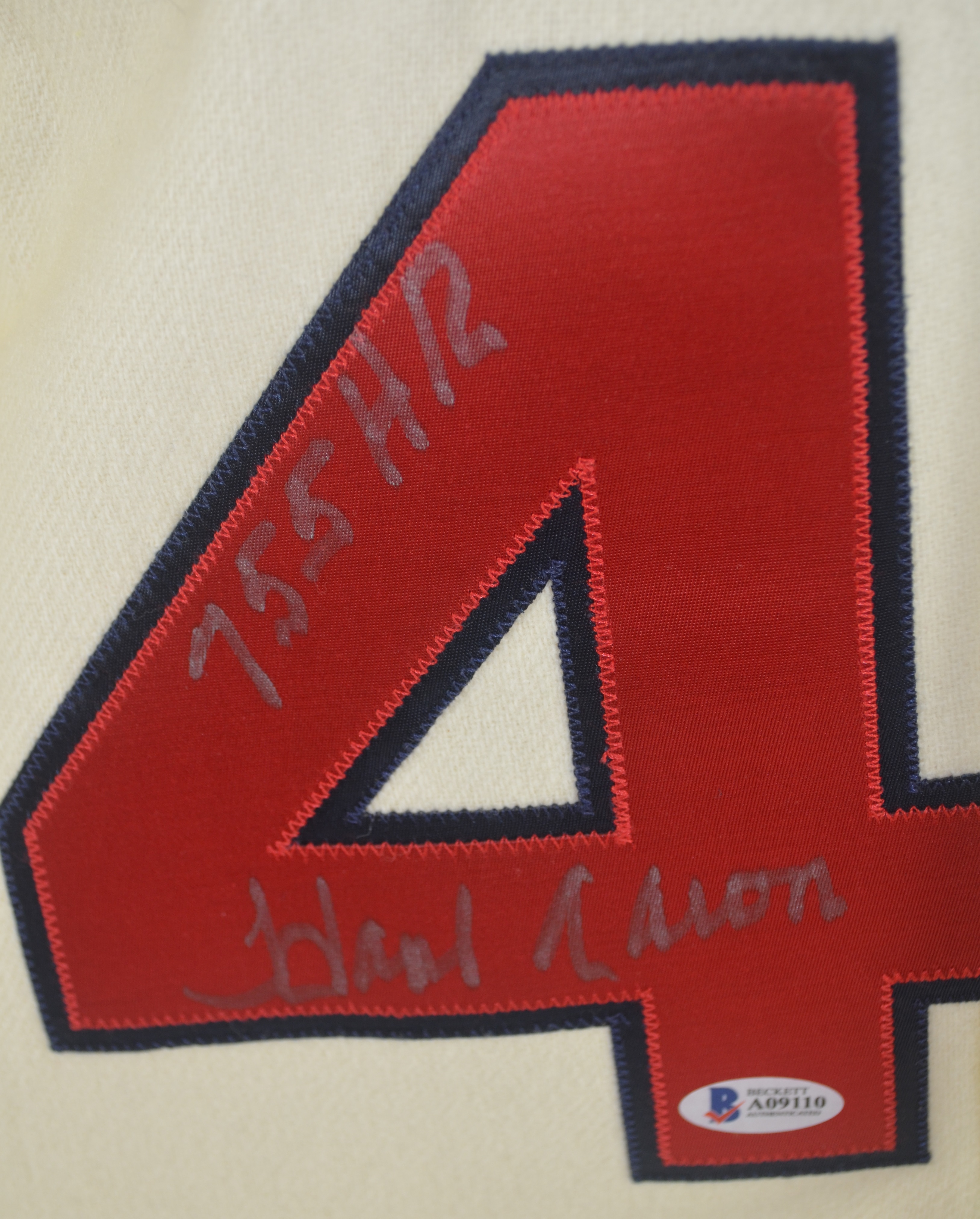 Hank Aaron 755 Home Run Signed Authentic Milwaukee Braves Jersey JSA C —  Showpieces Sports