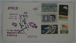 Neil Armstrong Signed 1969 Apollo 11 First Day Cover w/Full JSA LOA  