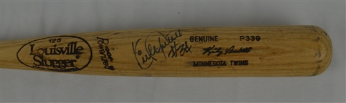 Kirby Puckett 1992-1995 Minnesota Twins Professional Model Autographed Bat w/Lee Smith Provenance