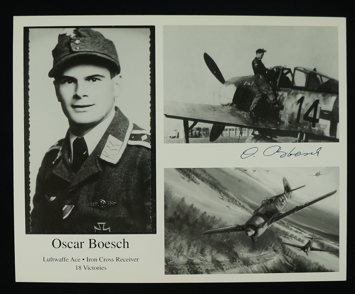 Oscar Boesch Autographed 8x10 Photo