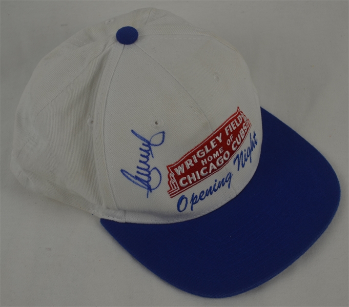Arismendy Alcantara Autographed Wrigley Fields Cubs Opening Night Hat