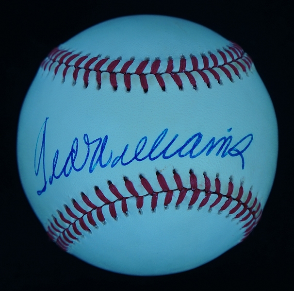 Ted Williams Autographed Baseball PSA/DNA 8 NM-MT