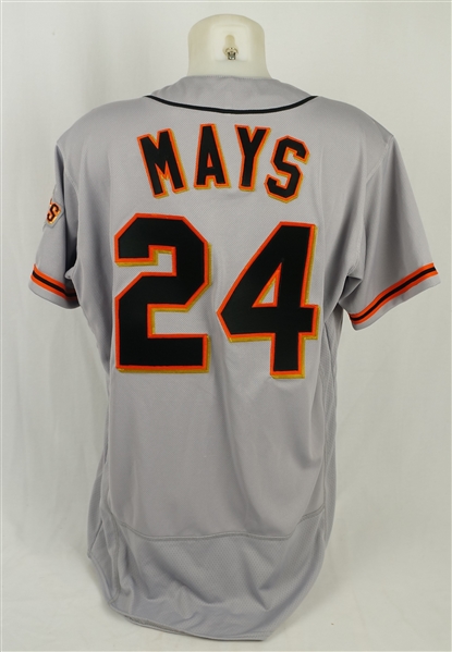 Willie Mays Autographed & Inscribed Authentic Jersey