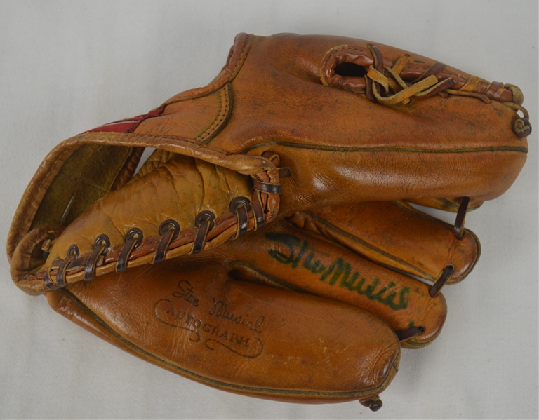 Stan Musial Autographed Rawlings Trap-Eeze Model Baseball glove