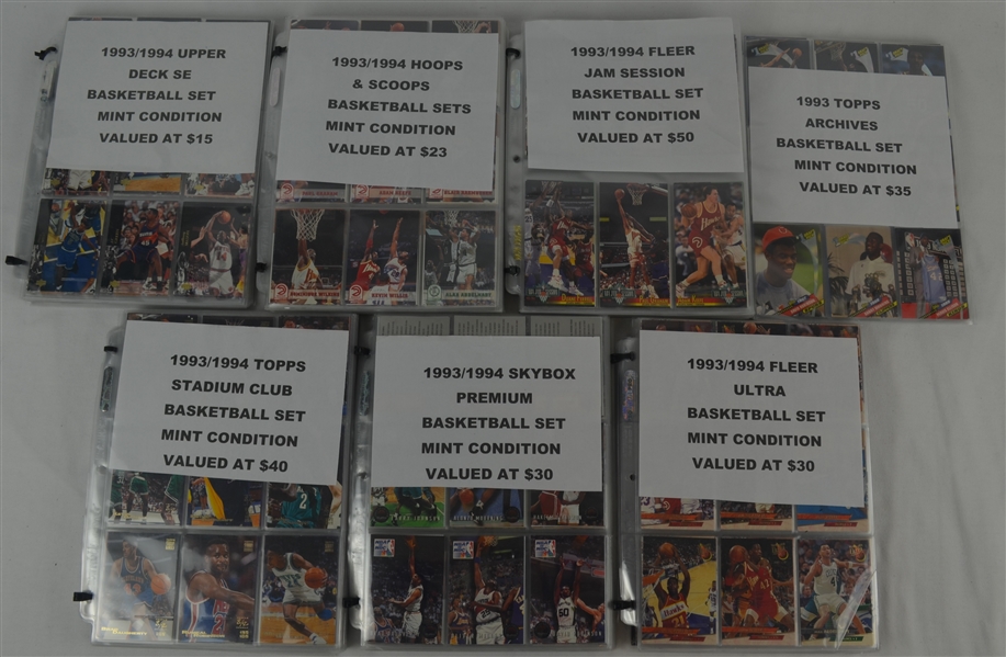 Lot of 7 1993-1994 Basketball Card Sets