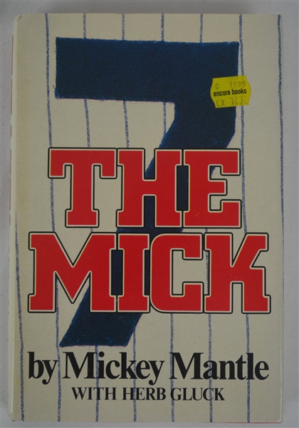 Mickey Mantle Signed Hard Cover Copy of "The Mick" Book
