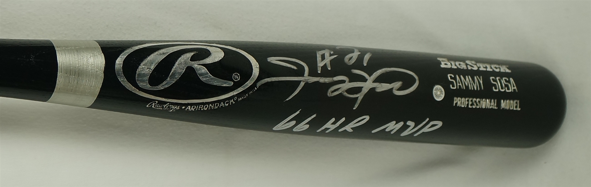 Sammy Sosa Autographed & Inscribed 66 HR NL MVP Bat