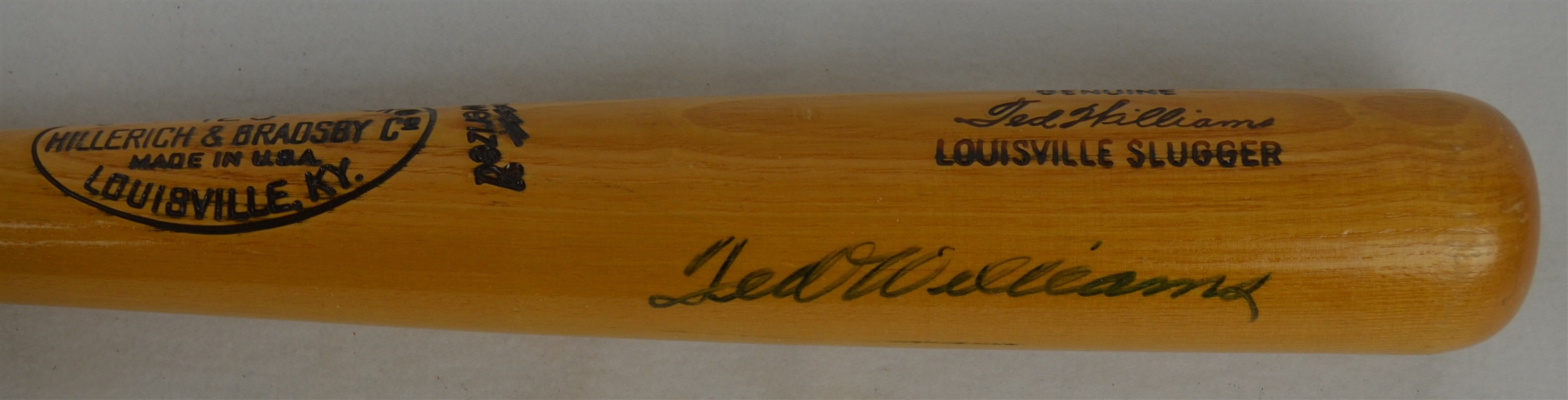 Ted Williams Autographed Signature Model W215 Baseball Bat