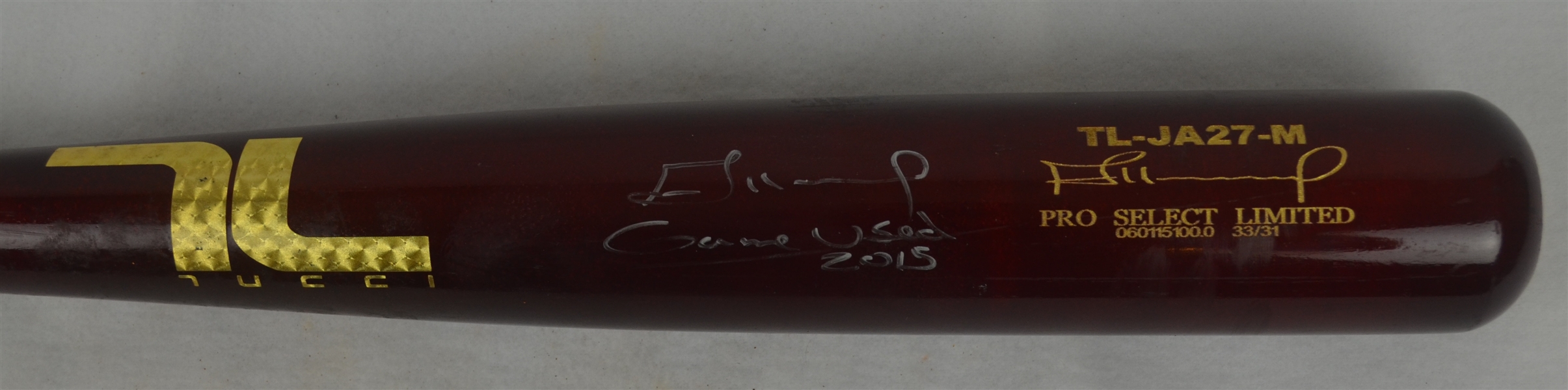 Jose Altuve 2015 Houston Astros Professional Model Signed & Inscribed Bat w/Light Use
