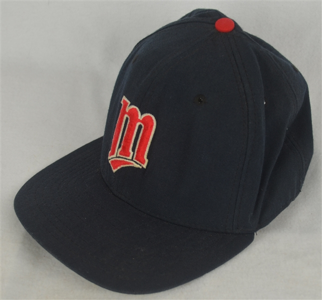 David Ortiz c. 1997-98 Minnesota Twins Game Used Spring Training Hat w/Dave Miedema LOA