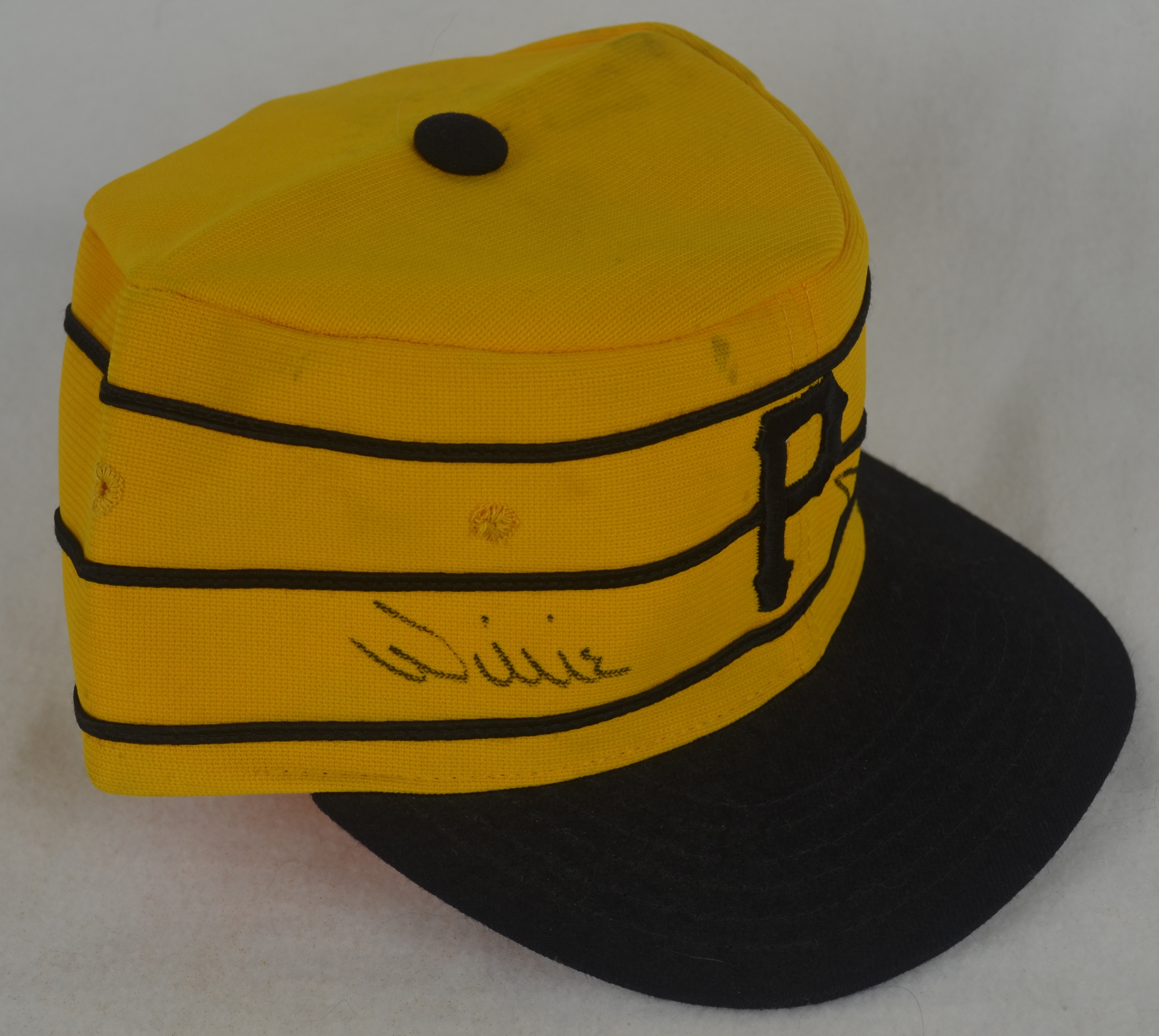 Lot Detail - Willie Stargell c. Early 1980's Pittsburgh Pirates Game Used &  Autographed Spring Training Hat w/Dave Miedema LOA