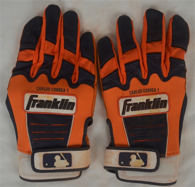 Carlos Correa Houston Astros Professional Model Batting Gloves w/Medium Use