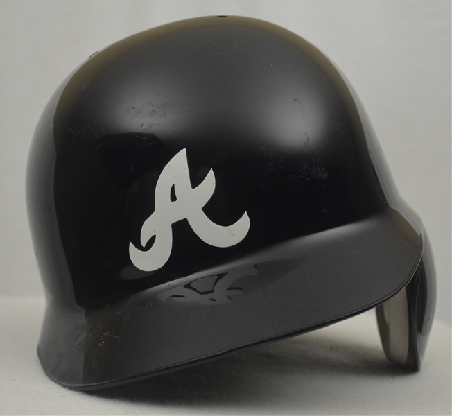 Chipper Jones Attributed c. 2009-11 Atlanta Braves Professional Model Batting Helmet & MLB Authentication