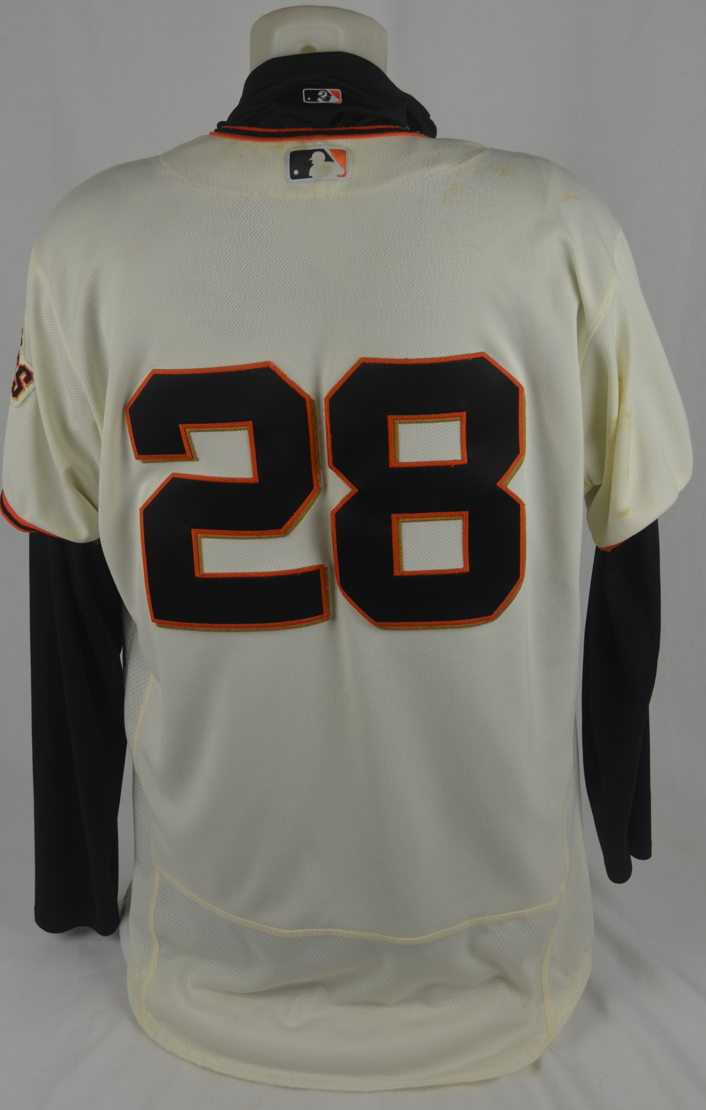 San Francisco Giants Buster Posey Game-Used Gigantes jersey used on 5.5.16  and 9.17.16