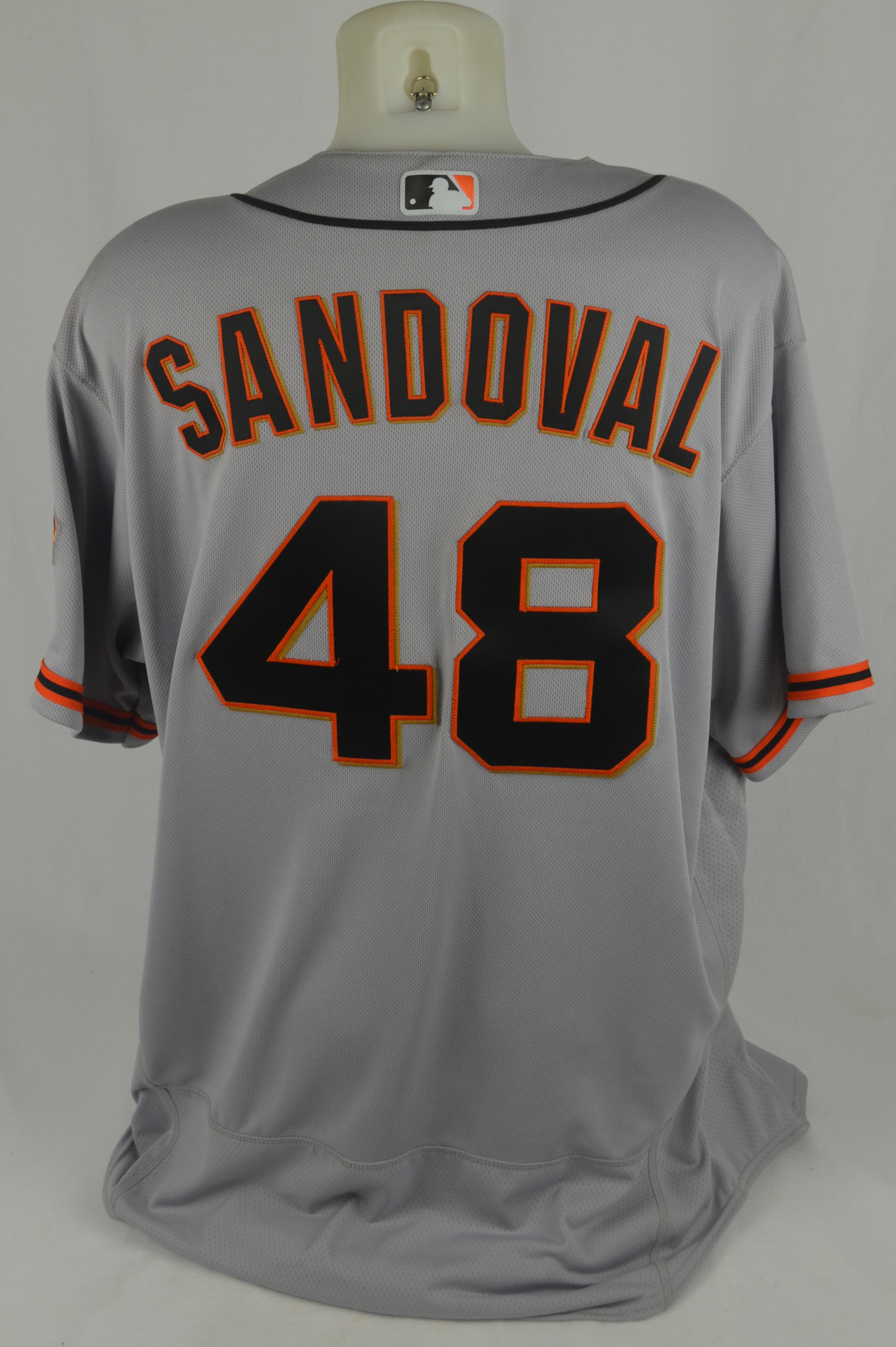 From The Clubhouse: Game-Used SF Giants Home Orange Alternate Jersey - #48  Pablo Sandoval - MLB Hologram # EK357930