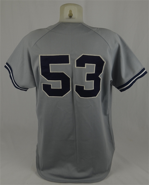Tim Lollar/Jay Howell 1981-82 New York Yankees Game Used Jersey w/Dave Miedema LOA