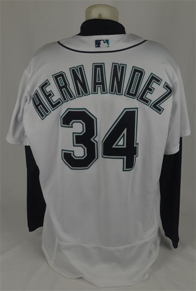 Felix Hernandez 2016 Seattle Mariners Game Used Jersey w/Dave Miedema LOA