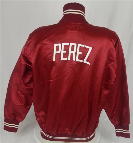 Tony Perez 1983 Philadelphia Phillies Game Used Dugout Jacket w/Dave Miedema LOA