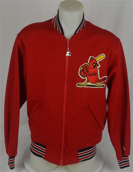 Ozzie Smith c. Late 1980s St. Louis Cardinals Game Used Dugout Jacket w/Dave Miedema LOA