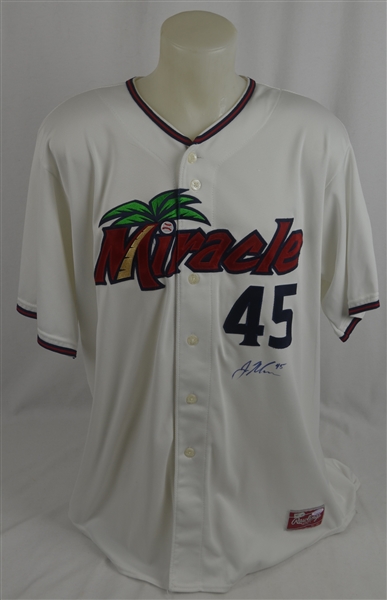 Joe Mauer #45 Ft. Myers Miracle	Professional Model Jersey Team LOA Ironclad & MLB Authentication