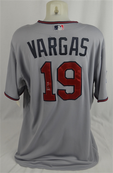 Kennys Vargas 2014 Minnesota Twins Professional Model Jersey w/Medium Use MLB Authentication 