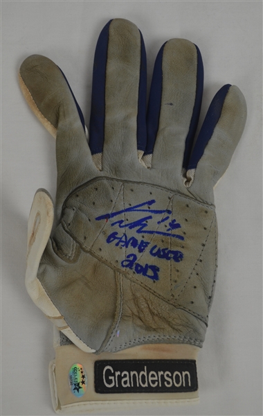 Curtis Granderson Game Used Signed & Inscribed TPX  Batting Glove