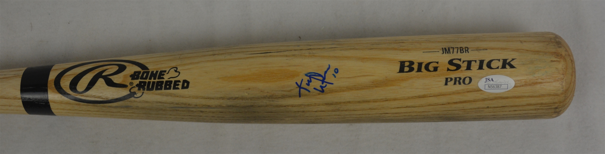 Tony La Russa Autographed Blonde Rawlings Adirondack Big Stick Professional Model Bat