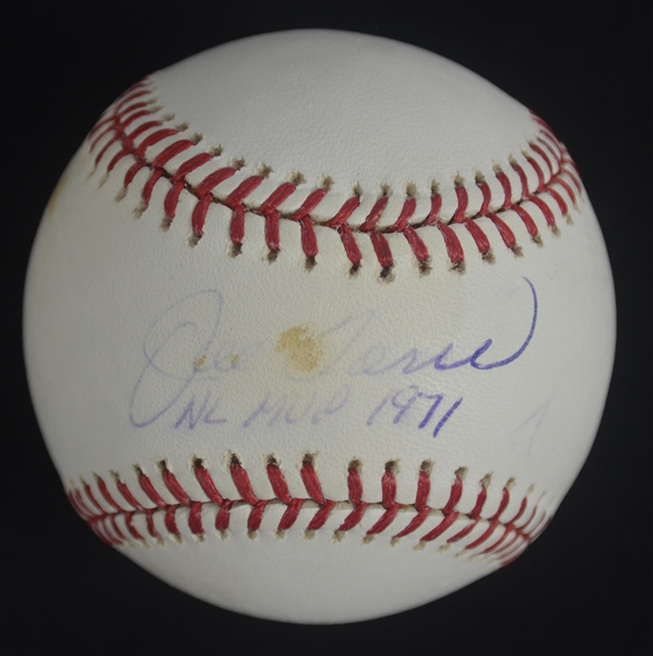 Joe Torre Autographed Inscribed OML Baseball & 1979 Topps Baseball Card