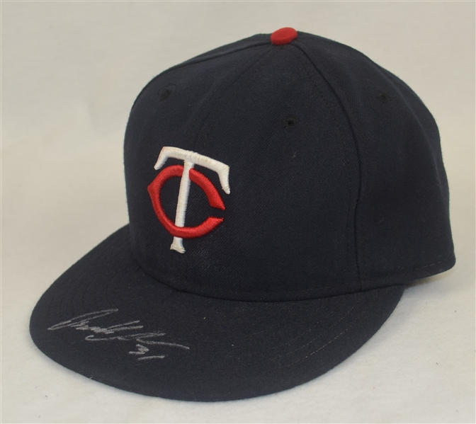 Oswaldo Arcia Minnesota Twins Game Used & Autographed Hat w/MLB Authentication