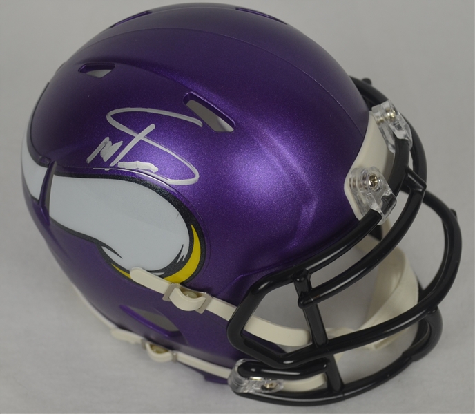 Stefon Diggs Lot of 2 Autographed Minnesota Vikings Mini Helmets 