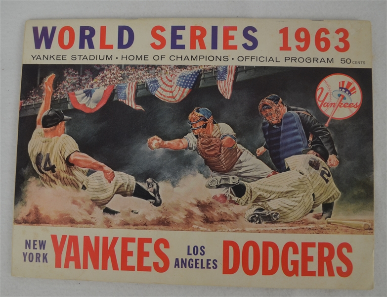 New York Yankees vs. Los Angeles Dodgers 1963 World Series Program