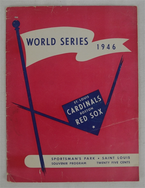 St. Louis Cardinals vs. Boston Red Sox 1946 World Series Program