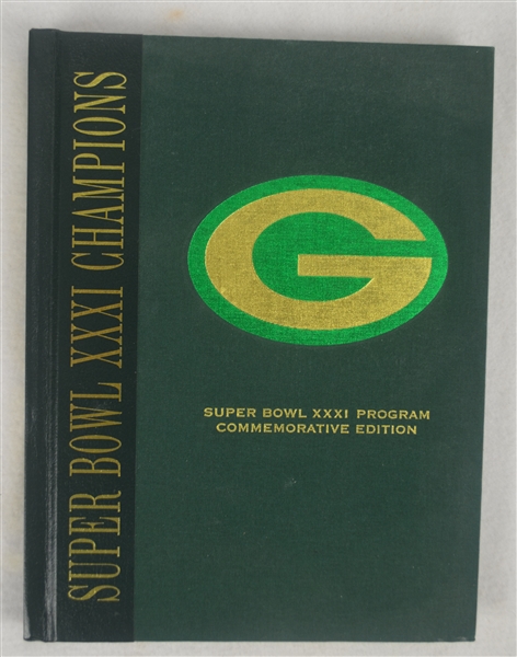 Green Bay Packers vs New England Patriots 1997 Super Bowl Program Signed by Desmond Howard