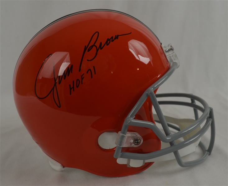 Jim Brown Autographed Cleveand Browns Full Size Helmet