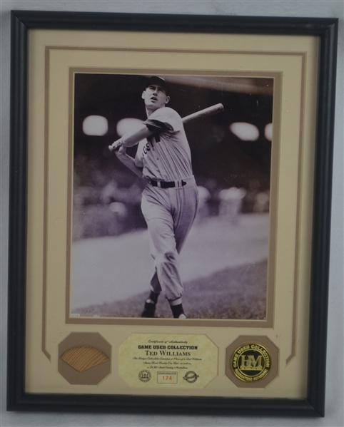Ted Williams Game Used Bat Display by Highland Mint