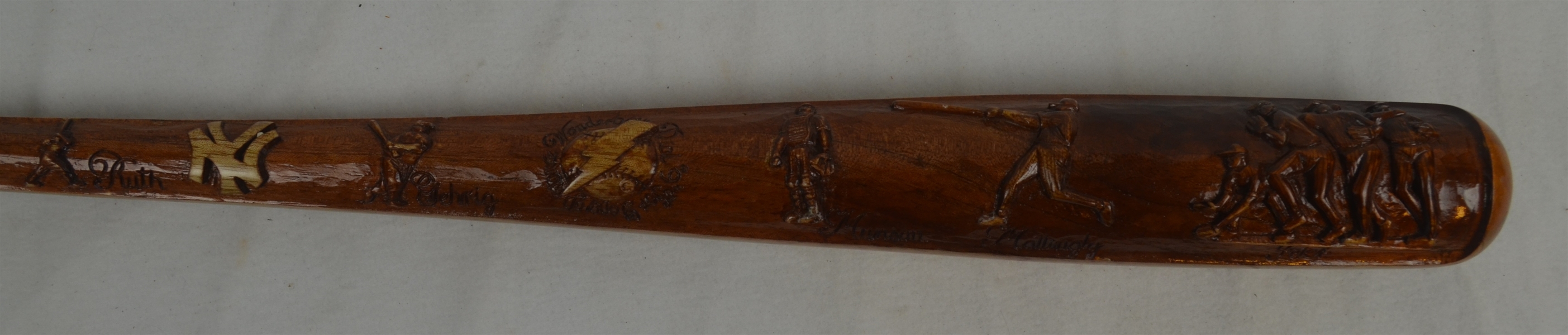 New York Yankees Original Hand Carved Wood Bat *One-Of-A-Kind* By Benjamin Blackburn