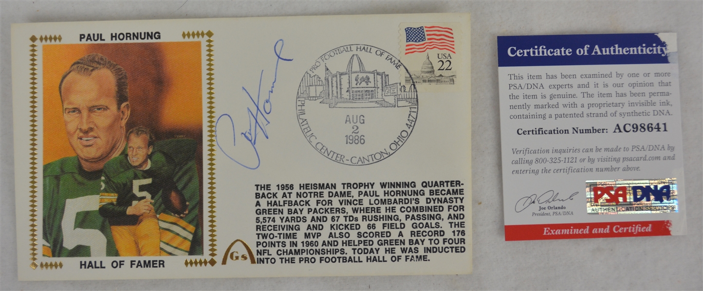 Paul Hornung Autographed First Day Cover PSA/DNA