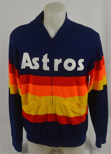 Houston Astros c. 1980-84 Game Used Warm Up Jacket & Pants w/Dave Miedema LOA