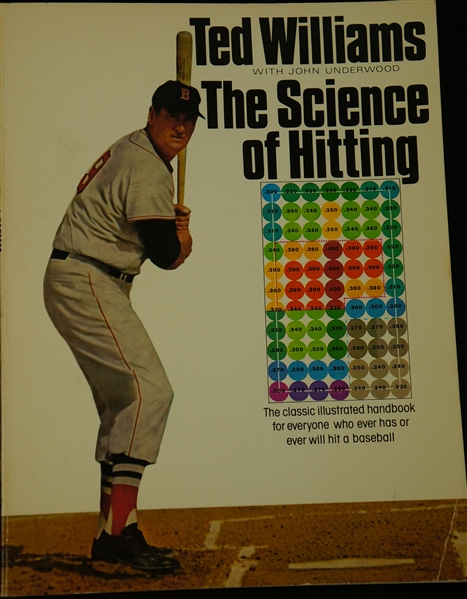 Ted Williams Signed Copy of “The Science of Hitting” Softcover Book