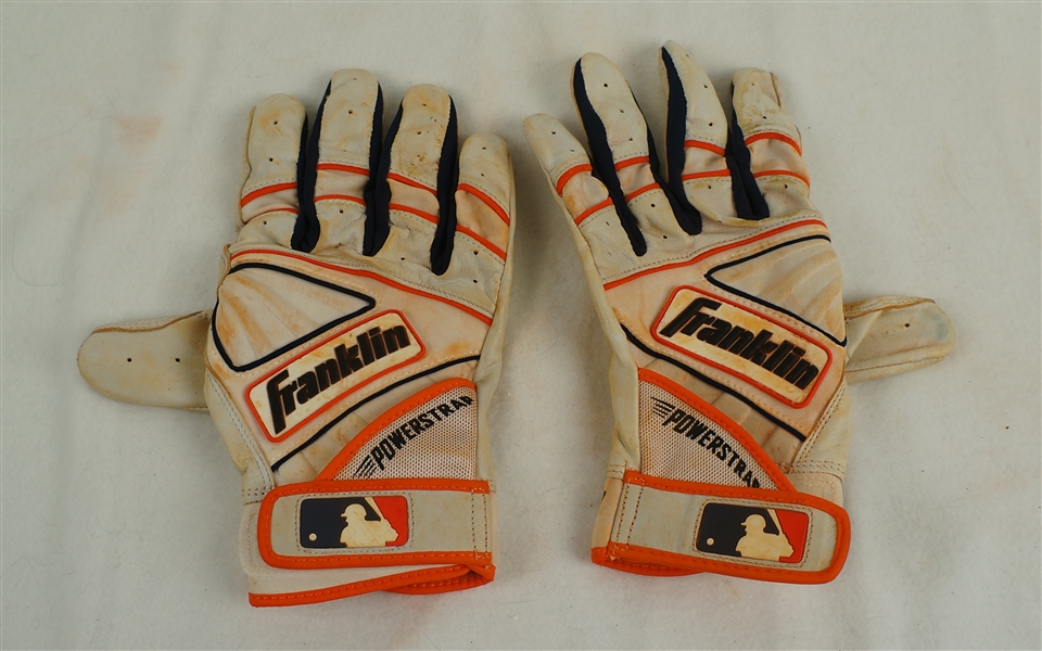 Jose Altuve Houston Astros Professional Model Batting Gloves w/Medium Use