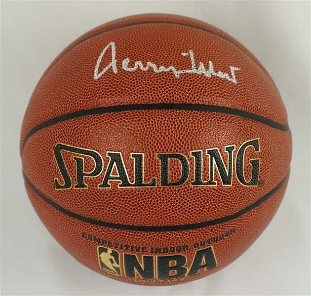 Jerry West Autographed Spalding NBA Basketball 