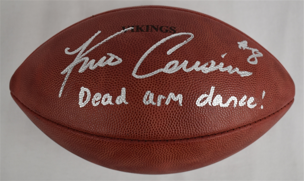Kirk Cousins Minnesota Vikings Autographed Football 
