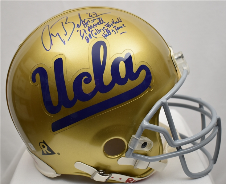 Gary Beban Autographed & Inscribed Full Size Authentic UCLA Bruins Helmet