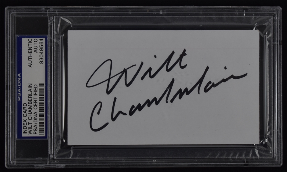 Wilt Chamberlain Autographed Cut Signature PSA/DNA