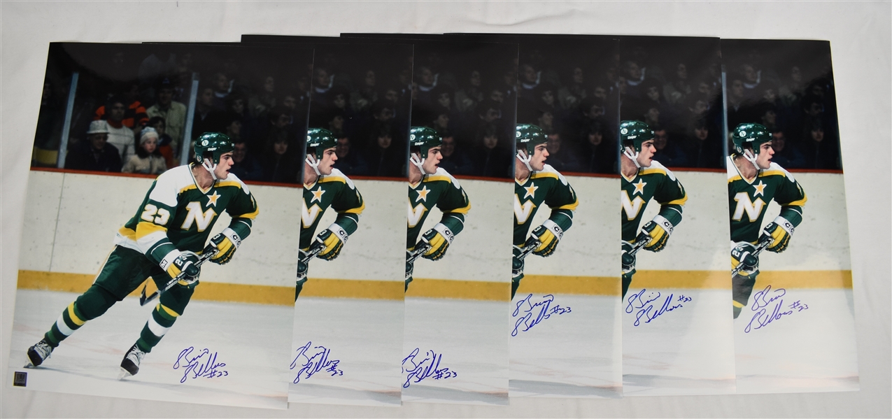Brian Bellows Lot of 7 Autographed 16x20 Photos