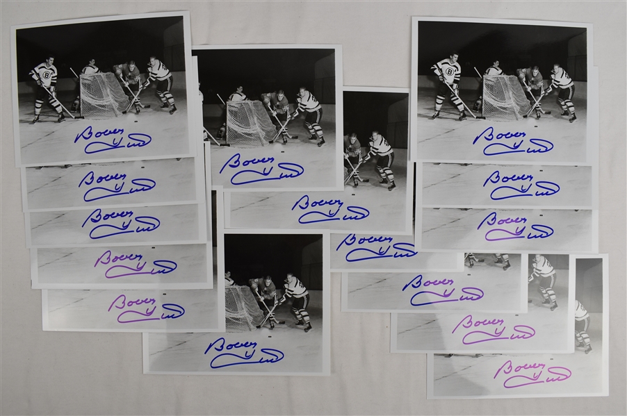 Bobby Hull Lot of 15 Autographed 8x10 Photos