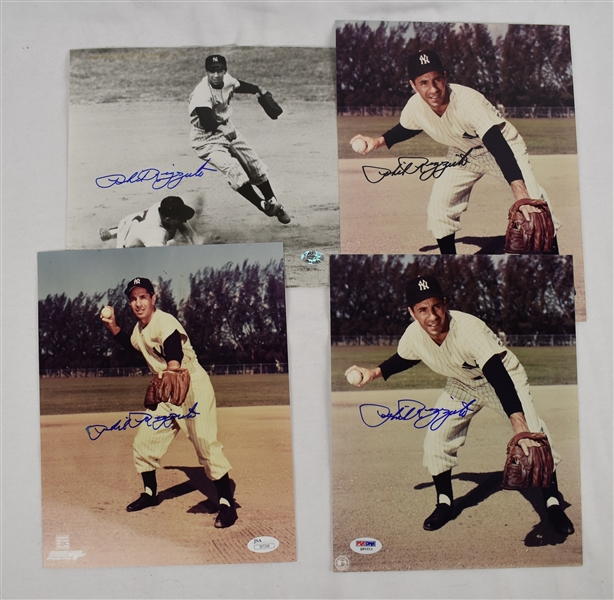 Phil Rizzuto Lot of 4 Autographed 8x10 Photos