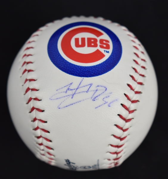 Hector Rondon Autographed OML Chicago Cubs Logo Baseball 